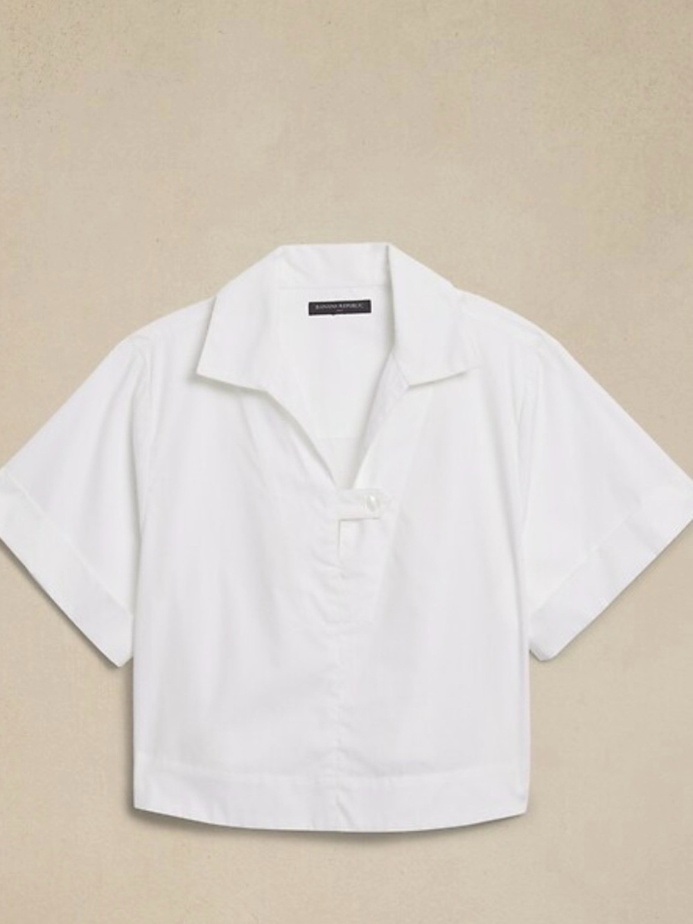 100% cotton poplin blouse banana republic white